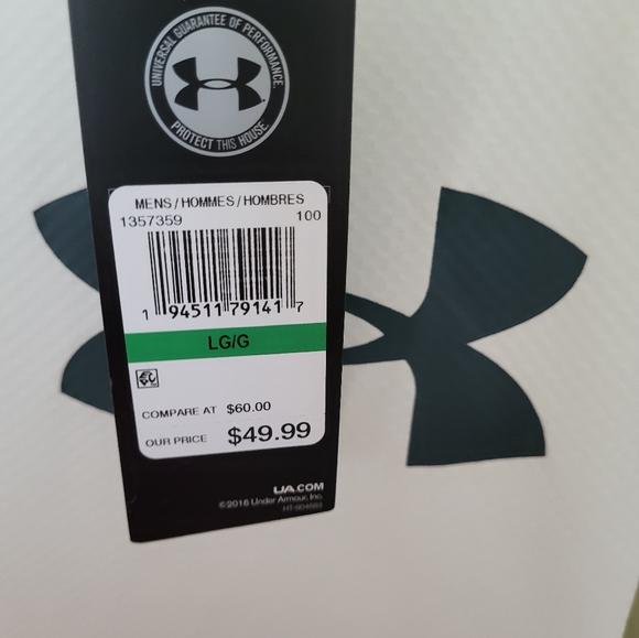 Under Armour UA Long Sleeve Grid Mock Neck Fitted ColdGear White New Large - Picture 5 of 9